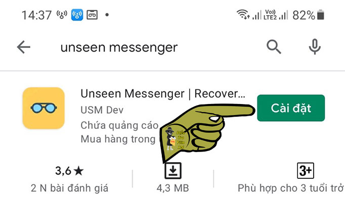 Bước 1: Tải ứng dụng Unseen Messenger