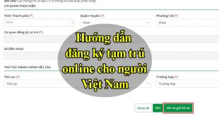 Cách đăng ký khai báo tạm trú online cho người Việt Nam TPHCM, toàn quốc