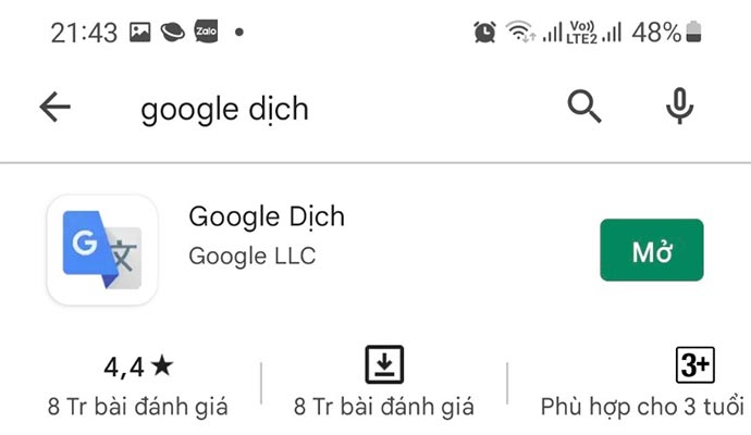Phần mềm dịch tiếng Anh sang tiếng Việt trên điện thoại, máy tính