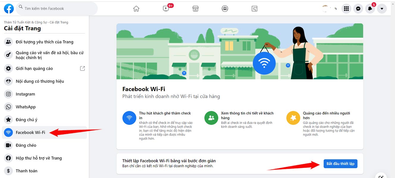 Cách cài đặt Facebook wifi cho Fanpage (Facebook wifi Setup)