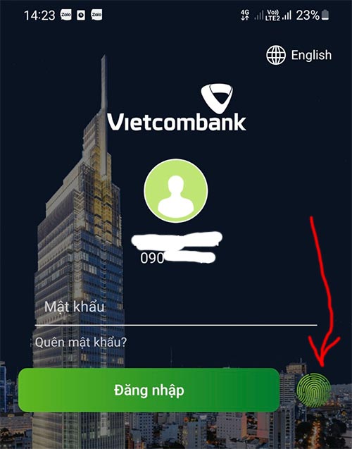 Cách cài đặt quét vân tay trên Vietcombank Digibank