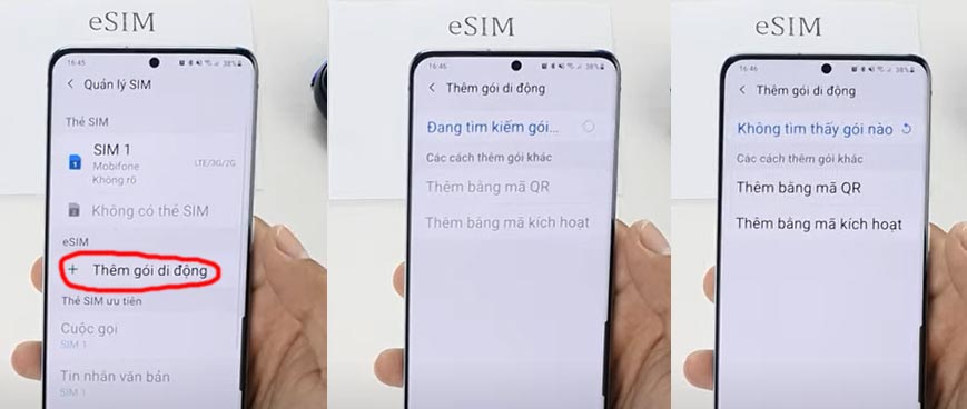 Cách cài đặt, sử dụng eSIM cho điện thoại Samsung (Android)