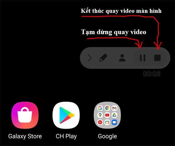 Cách quay video màn hình trên điện thoại Samsung không cần app