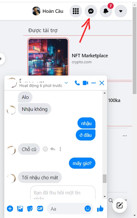 Cách xem tin nhắn đã thu hồi trên Messenger trên máy tính