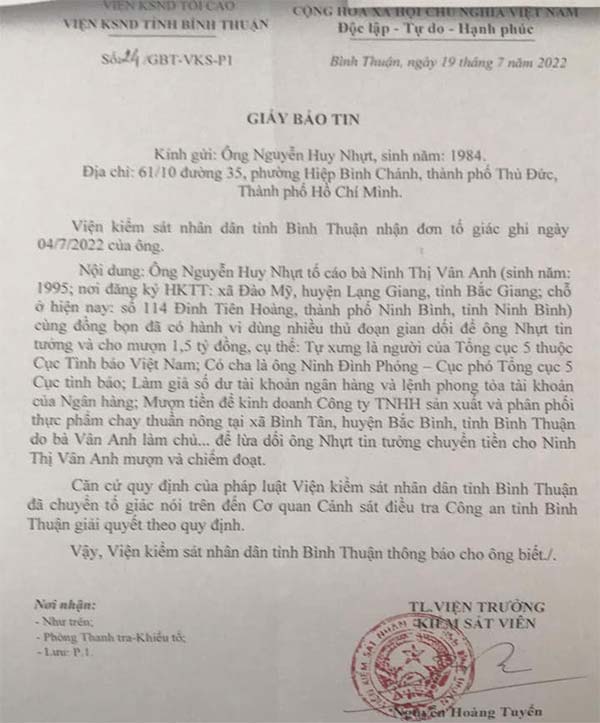 Kalim Nguyen tố cáo Anna Bắc Giang lừa đảo